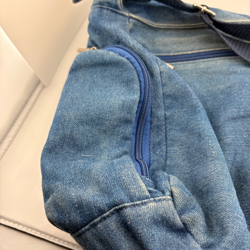 Organizzi Blue Denim Crossbody Bag with Multiple Zipper Pockets - Picture 12 of 12